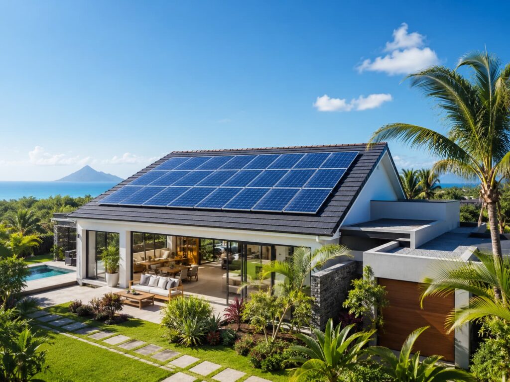 Solaranlagen und Batterien für Villen in Mauritius